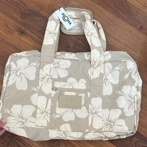 ALOHAS Cream Floral Travel Bag